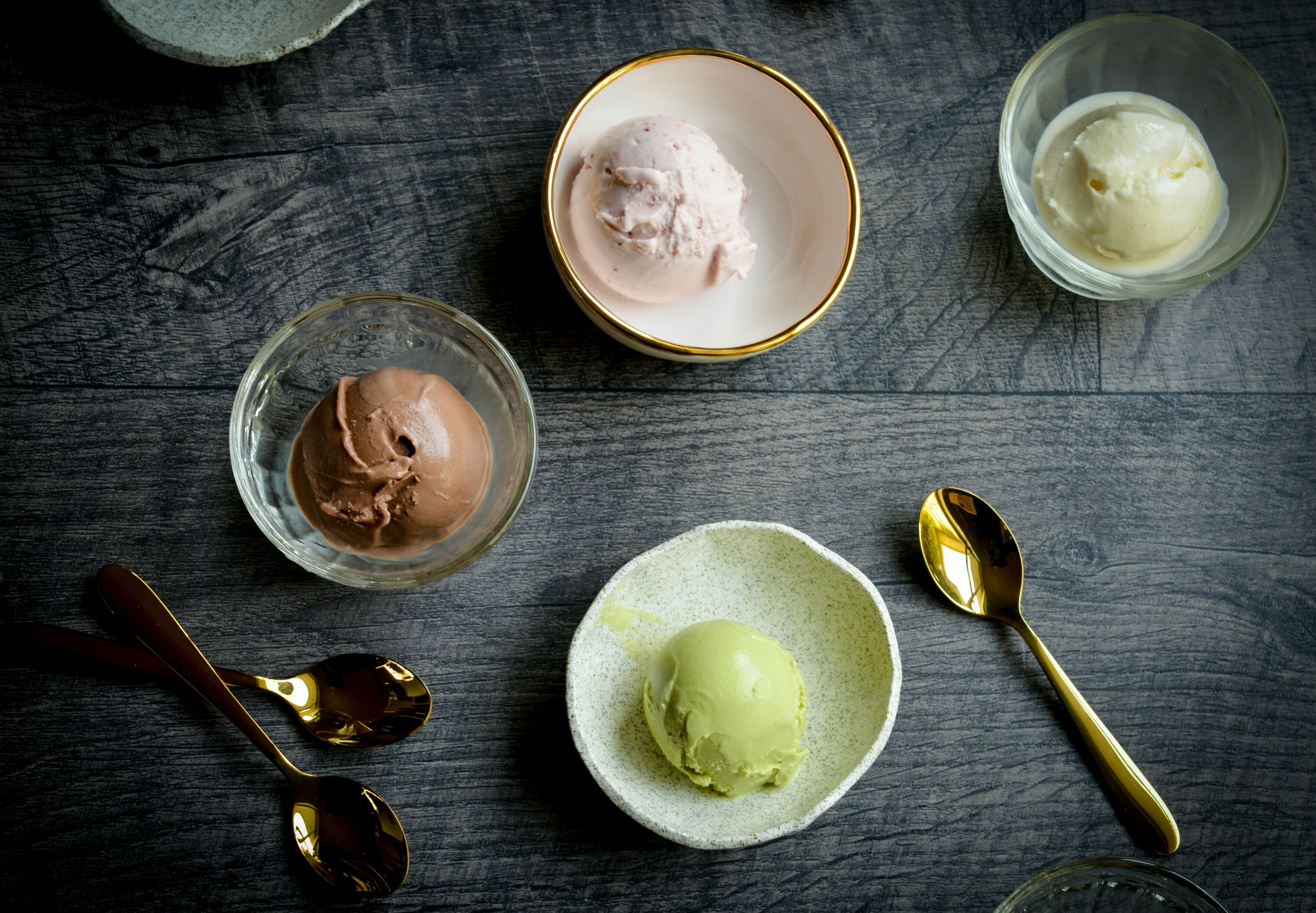 bowls of ice cream