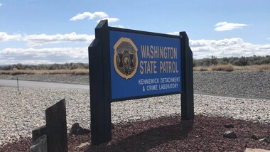 WSP Kennewick detachment and crime lab sign