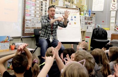 Brian Neill teaching his class