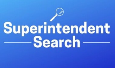 Graphic that reads superintendent search