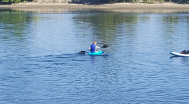 Kayaker in river