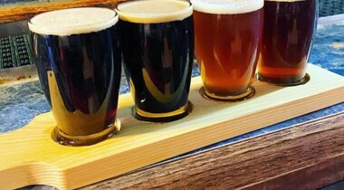 a flight of beers