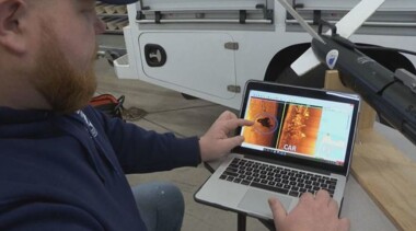 Phil Morton of CBDR showing how the Sonar works on his computer