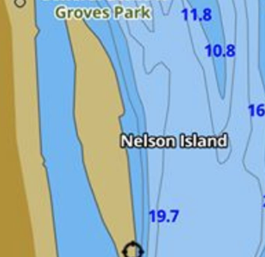 digital map featuring nelson island