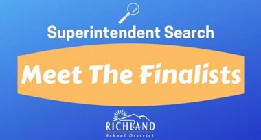 Graphic for superintendent search finalists