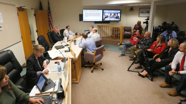 People sitting in a meeting