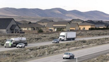 View of the hills from Reata Road overpass