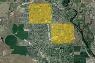  Land map showing plots that West Richland has easement rights to