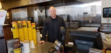 Kenny Teasdale behind the counter at Dickey's