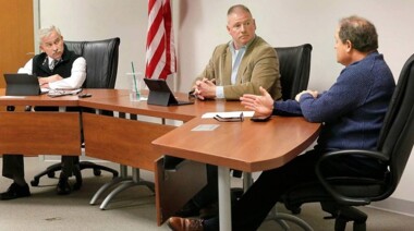 Benton County Commissioners Jim Beaver, Shon Small and Jerome Delvin