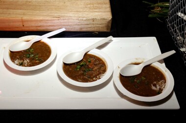 Bowls of cajun food