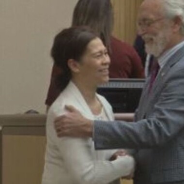 Dan Newhouse with a new U.S. citizen at a Naturalization Ceremony
