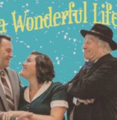 theatre poster with people in snow