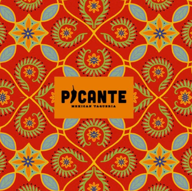 Picante logo reading Picante Mexican Taqueria
