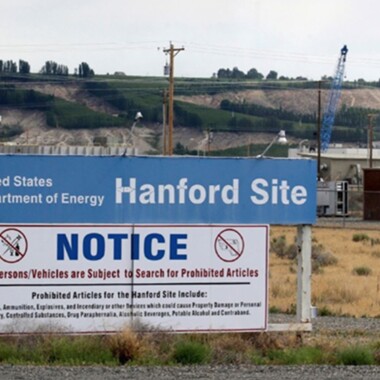 Hanford Site notice board