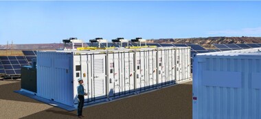 Digital rendering of the Horn Rapids Solar, Storage and Training Project